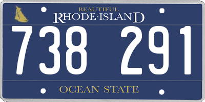 RI license plate 738291