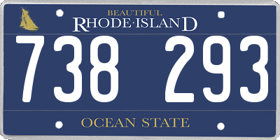 RI license plate 738293