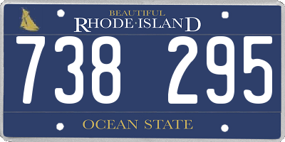 RI license plate 738295