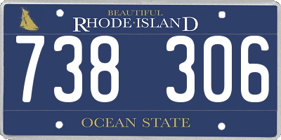RI license plate 738306