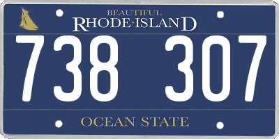 RI license plate 738307