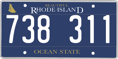 RI license plate 738311