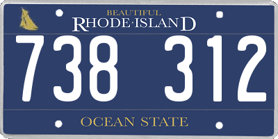 RI license plate 738312