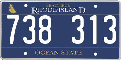 RI license plate 738313