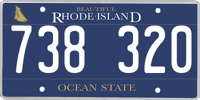 RI license plate 738320