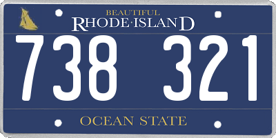 RI license plate 738321