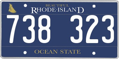 RI license plate 738323