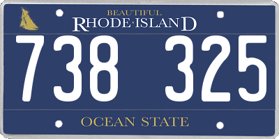 RI license plate 738325