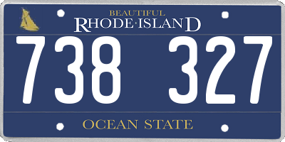 RI license plate 738327