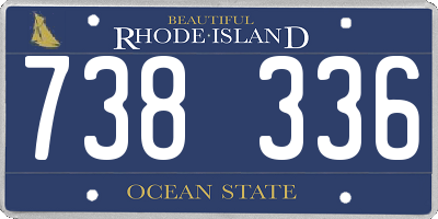 RI license plate 738336