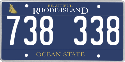 RI license plate 738338