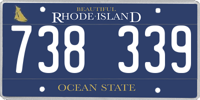RI license plate 738339