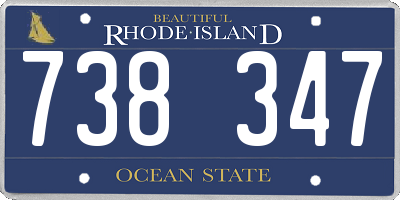 RI license plate 738347