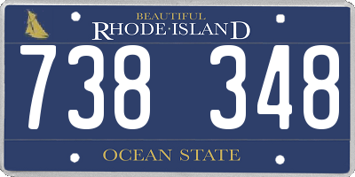 RI license plate 738348