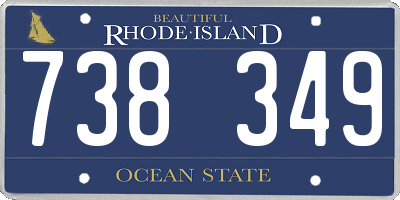 RI license plate 738349