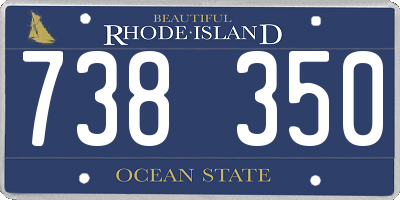 RI license plate 738350