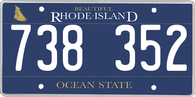 RI license plate 738352