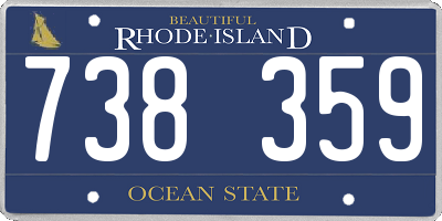RI license plate 738359