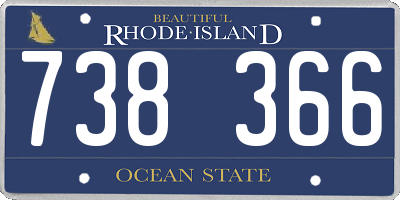 RI license plate 738366