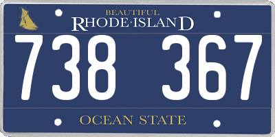 RI license plate 738367