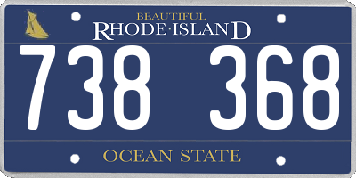 RI license plate 738368