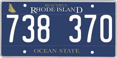RI license plate 738370