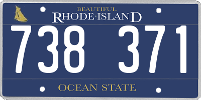 RI license plate 738371