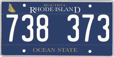 RI license plate 738373