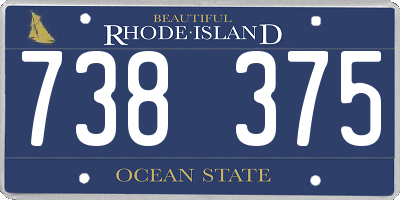 RI license plate 738375