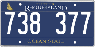RI license plate 738377