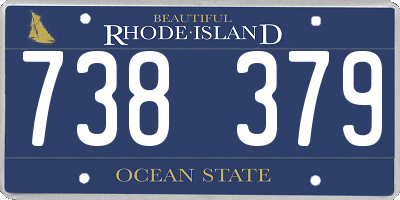 RI license plate 738379