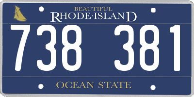 RI license plate 738381