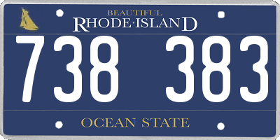 RI license plate 738383