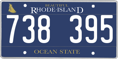 RI license plate 738395