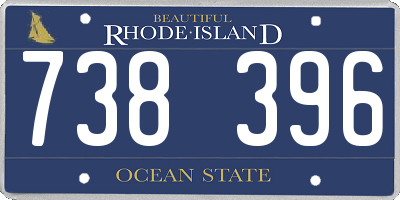 RI license plate 738396