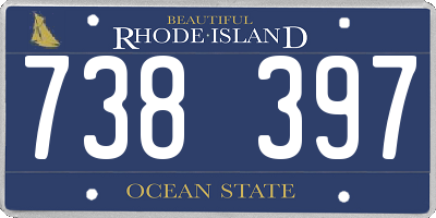 RI license plate 738397