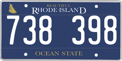 RI license plate 738398