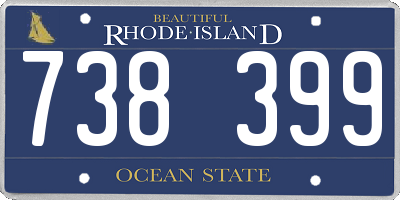 RI license plate 738399