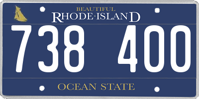 RI license plate 738400