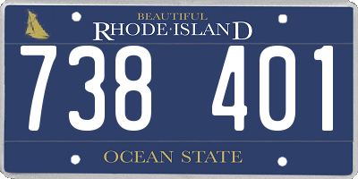 RI license plate 738401