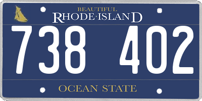 RI license plate 738402