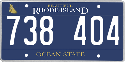 RI license plate 738404