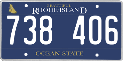 RI license plate 738406