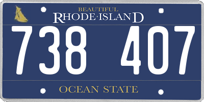 RI license plate 738407