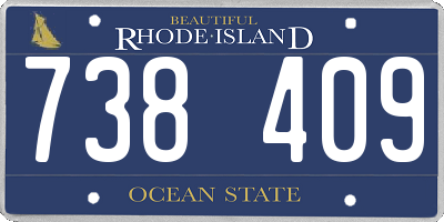 RI license plate 738409