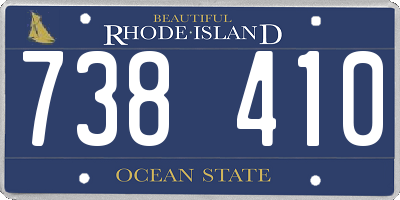 RI license plate 738410