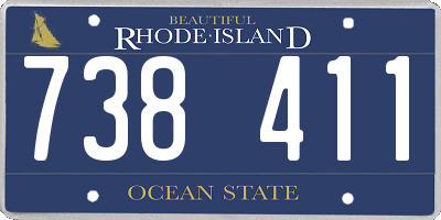 RI license plate 738411