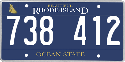 RI license plate 738412