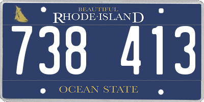 RI license plate 738413