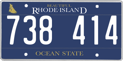 RI license plate 738414